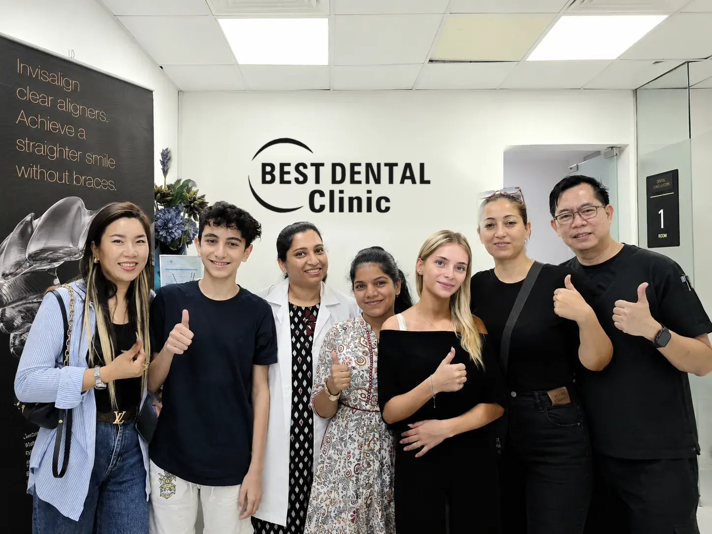 Best Dental Clinic team and patients at the Al Rigga clinic