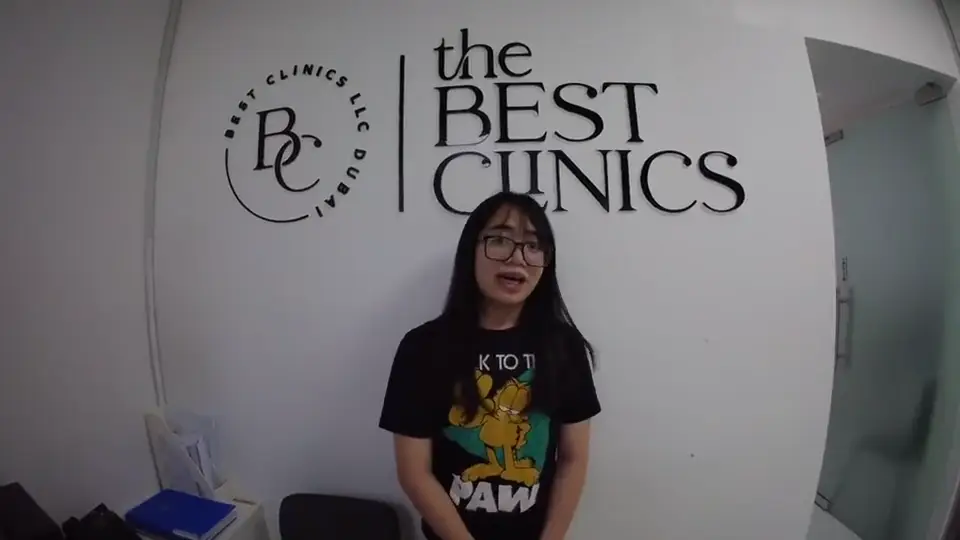 Video still of a patient sharing their experience at the dental clinic
